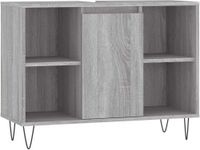 vidaXL Waschbeckenunterschrank, grau Sonoma, 80x33x60 cm, Holzfaser