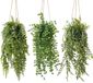 Unyqoos® Set van drie hangende kunstplanten