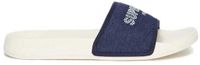 Superdry Luxe badslippers met glittersteentjes Dames Off White