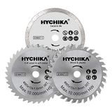 HYCHIKA Mini Cirkelzaagbladen 3 STKS Diameter: 85 mm, Boorhouder: 10 mm, HC/HS/Diamond 4500 rpm