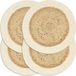 vidaXL Placemats 4 stuks rond 38 cm jute en katoen natuurlijk