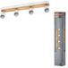 Osram LED Spot Wood Line Plafondspot 4x GU10, Wit/Hout decor, Staal/Rubberhout, draaibaar, IP20, Binnenruimte