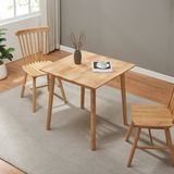 en.casa Eettafel Klijori 75x75x74 cm rubberhout naturel