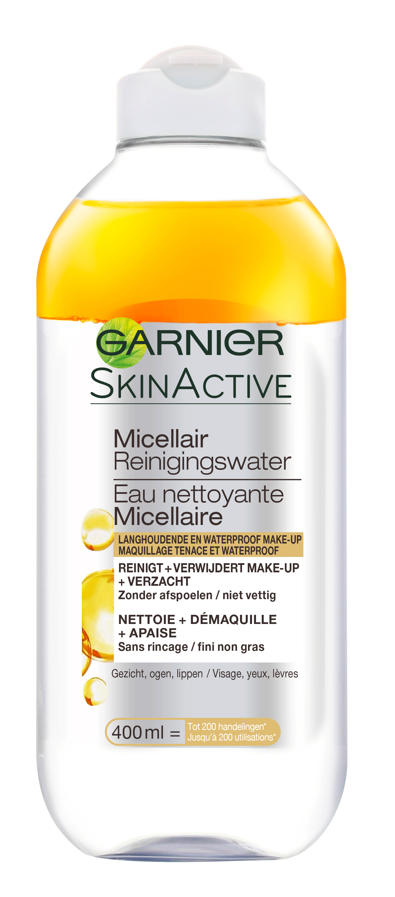 Garnier Skinactive Face SkinActive - Micellair Reinigingswater voor Langhoudende en Waterproof Make-up - 400ml – Reinigingswater