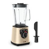 Moulinex PerfectMix Elektrische blender, 1200 W, nuttige inhoud 1,5 l | Glazen kom, smoothie-mixer, Powelix mestechnologie, hoge kwaliteit, eenvoudige reiniging, PerfectMix zwart/goud