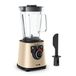 Moulinex PerfectMix Elektrische blender, 1200 W, nuttige inhoud 1,5 l | Glazen kom, smoothie-mixer, Powelix mestechnologie, hoge kwaliteit, eenvoudige reiniging, PerfectMix zwart/goud