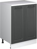 Vicco Keukenkast voor schuine wand R-Line, Antraciet landhuis, 60 cm