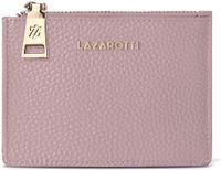 Lazarotti Bologna Leather Zip Etui Kaarthouder - Rose