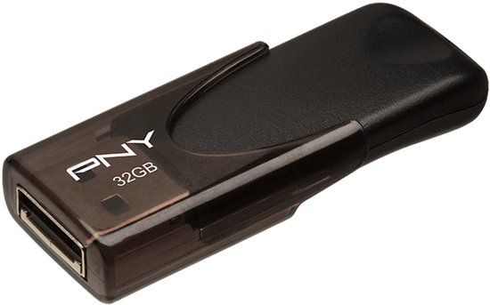 PNY Attache 4 USB 2.0 2x32GB Twin Pack Zwart