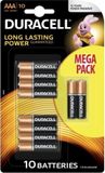 Duracell 10 Stuks - MEGA PACK LR03 / AAA / R03 / MN 2400 1.5V alkaline batterij