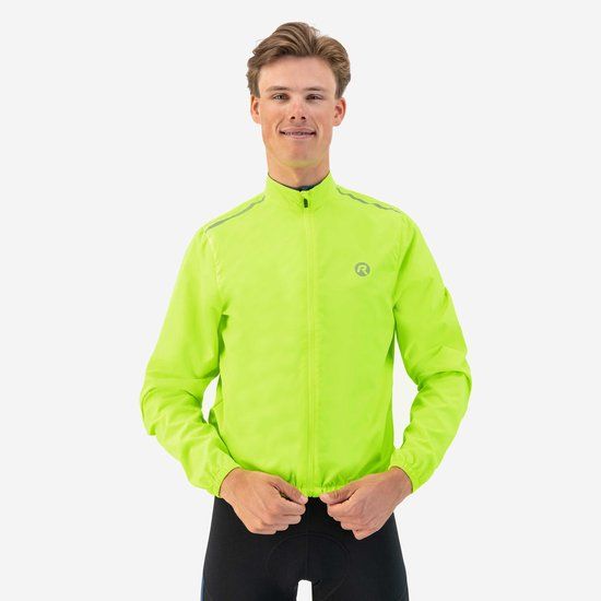 Rogelli Core Fietsjack Lange Mouwen Heren - Winddicht - Fluorgeel - S