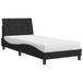 VidaXL Lit avec matelas "Hanko", noir, 80x200 cm, velours