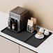 Tapis à café en silicone - Noir - 40 x 60 cm - Avec bords surélevés