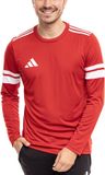 adidas Sportshirt Heren - Rood - Polyester - Lange mouw - Gestreept - Maat L