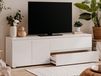 CAPOWI meuble TV-hifi 2 portes 2 tiroirs blanc