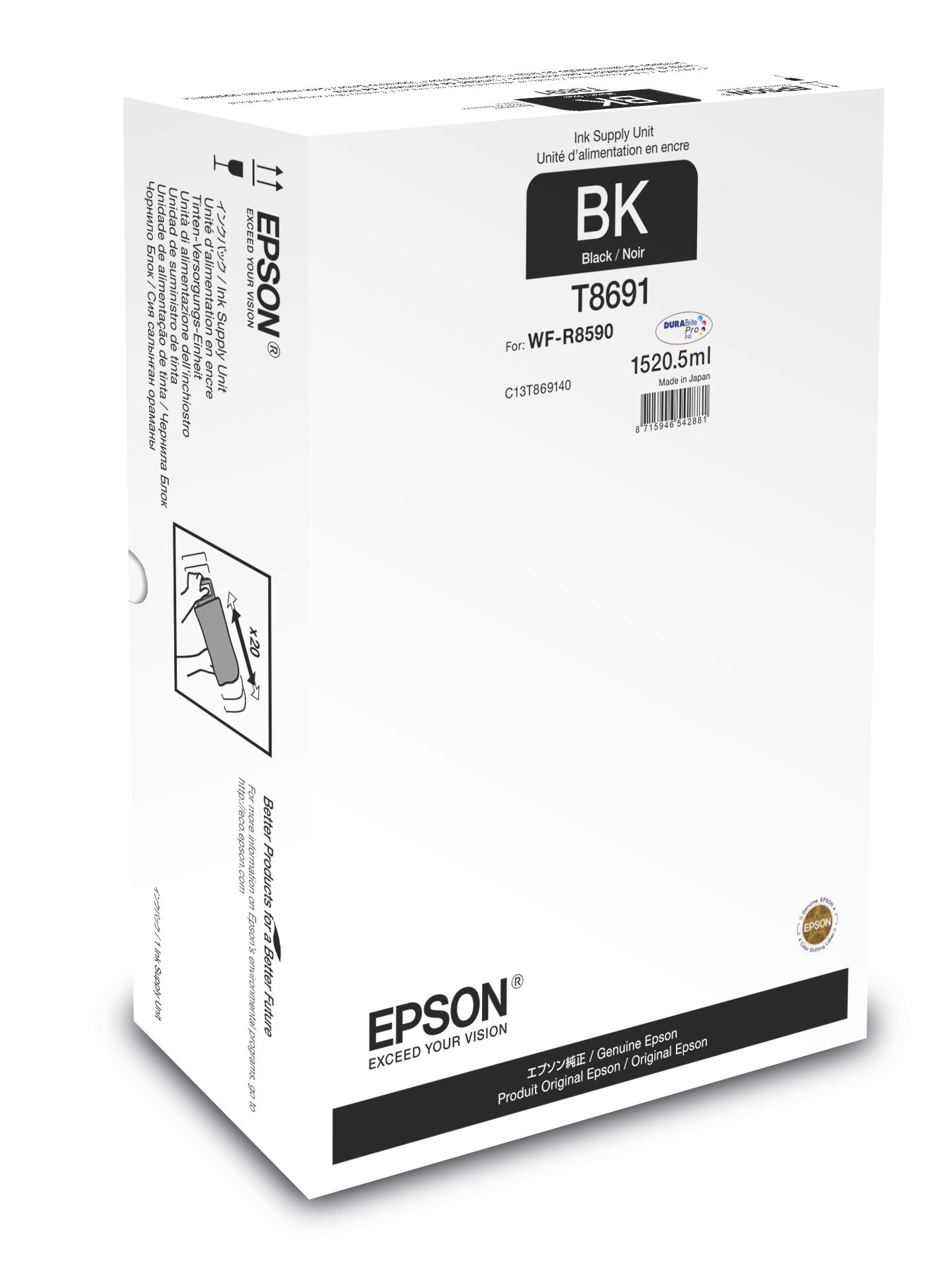 Epson Black XXL Ink Supply Unit - C13T869140 - 1520.5 ml - Zwart