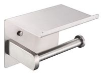 HomeHeng toiletrolhouder, geborsteld roestvrij staal SUS 304, moderne papierrolhouder met telefoonplankje, badkameraccessoires voor de keuken F928-03D