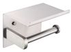 HomeHeng toiletrolhouder, geborsteld roestvrij staal SUS 304, moderne papierrolhouder met telefoonplankje, badkameraccessoires voor de keuken F928-03D