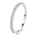 LGT JWLS Zilverkleurige Smalle Damesring met Rij Zirkonia - 18mm