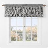 VCNY Home - Valance, raambekleding met gordijnroedehouder, moderne woondecoratie (Carmen Grey, 152 x 51 cm)