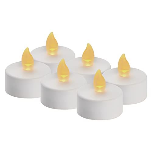 Emos LED-theelichtjes - 6 stuks - Wit - Vlamloos - Met flikkereffect - Warmwit