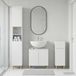 Maison Exclusive Ensemble de meubles de salle de bain exclusif, composé de 3 éléments, modèle ARNHEM, finition blanche laquée