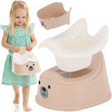 Sun Baby Potje - 18-36 maanden - Beige-Wit + Sticker Beer
