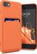 kwmobile telefoonhoesje geschikt voor Apple iPhone SE (2022) / SE (2020) / 8 / 7 - Hoesje met pasjeshouder - TPU case in oranje