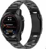 By Qubix Qubix Titanium Schakelband Zwart 26mm Quickfit voor Garmin Quatix 8 - 51mm