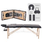 YOUNIKE Professionele opvouwbare massagetafel, 60 cm, zwart