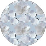 Bonateks, Ronde digitaal bedrukte muismat, antislip onderkant, voor kantoor en thuis, diameter: 22 cm