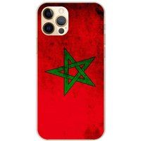 Apple iPhone 12 Pro Drapeau maroc bedrukt siliconen hoesje