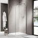 FortiFura Galeria Inloopdouche - 140x200cm - Afgeronde Glaswand - Rechts - Ribbel Glas - Wandarm - PVD - Geborsteld RVS