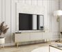 3E 3xE living.com Blum TV-meubel ORO, MDF, beige, 175 cm, gouden poten, moderne stijl