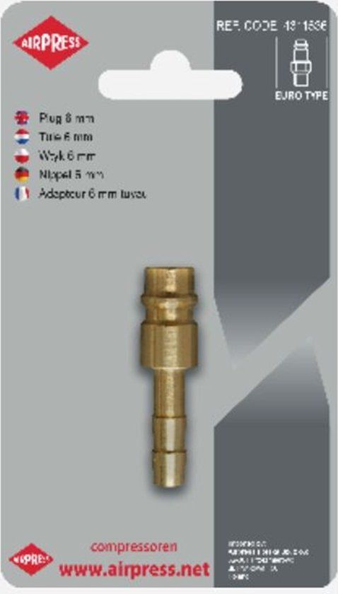 Airpress Tule Type Orion klein 6 mm Slangaansluiting