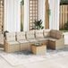 Maison Exclusive - Ensemble de jardin 7 pièces. Beige et crème, en polyrotin