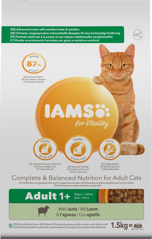 Iams Kat Adult Lam & Kip - 1,5 kg