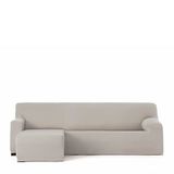 Eysa Bi-elastische bankhoes voor chaise longue, met korte arm aan de linkerkant, kleur linnen, design Harlem