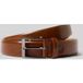 Lederen riem met doornsluiting in chroomlook