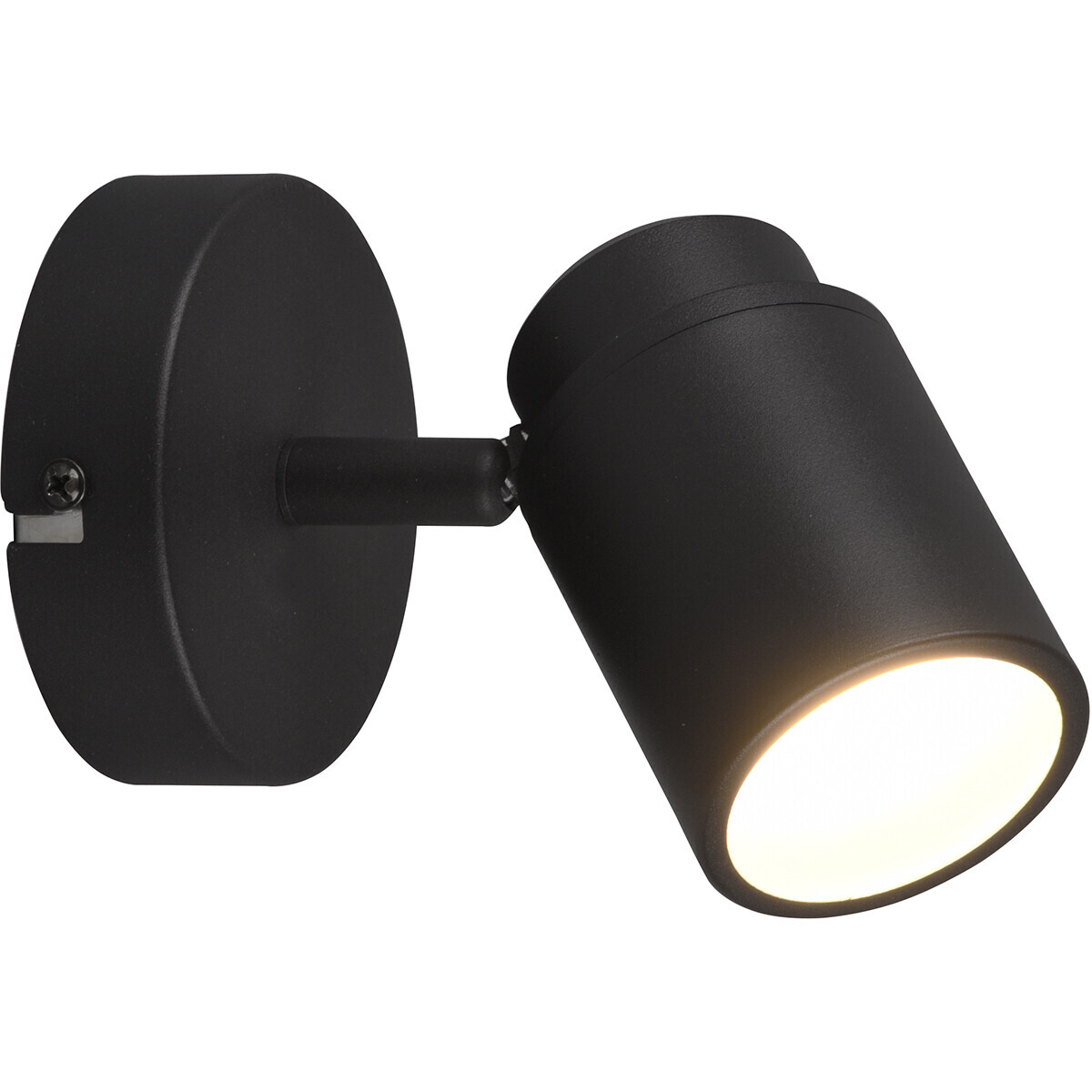 BES LED LED Wandspot - Trion Artion - GU10 Fitting - Spatwaterdicht IP44 - Rond - Mat Zwart - Aluminium