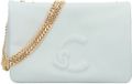 Coccinelle Sac bandoulière Dulse Mini Bag cuir lisse Snow gris clair
