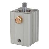 Korte RIEGLER Korte cilinder »ASQ« eenvoudig te bedienen, magneet, IG, zuiger Ø 12, hub 10, aansluiting M5x0,8, werkdr. 2-10 bar, temp. -20 °C tot 70 °C