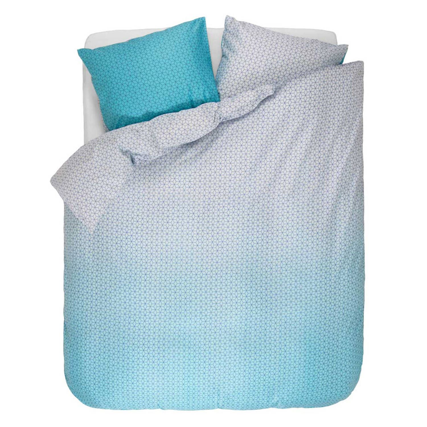 Esprit dekbedovertrek hilo blue - 200x200/220 - blauw