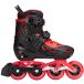 FlyingEagle Patins à roulettes Fille Dynamo Réglable (Noir/Rouge - 32-36)