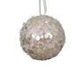 Decoris Boule de Noël - Paillettes 8cm Plastique, Couleur Perle 1 Pièce