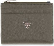 GUESS Leren portemonnee Milano Bifold Top Zip Wallet Grey / Blue Taupe