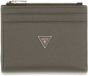 GUESS Leren portemonnee Milano Bifold Top Zip Wallet Grey / Blue Taupe