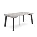 Skraut Home Uittrekbare Consoletafel Eettafel 160 cm voor 8 personen houten poten moderne stijl cement