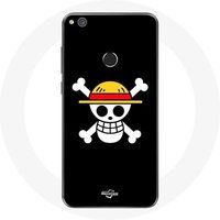 Maniacase Hoesje voor Huawei P8 Lite 2017 One Piece Manga Death's Head Zwarte achtergrond