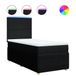 vidaXL Boxspringbed met matras, noir, 140x200 cm, tissu